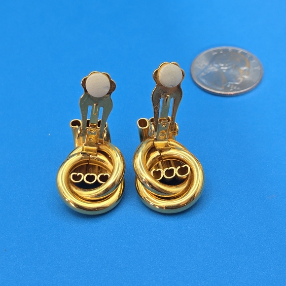 🤎Erwin Pearl Vintage Gold Knot Clip Earrings - Picture 3 of 11